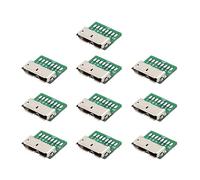 chenyang DIY USB 3.0 Micro-B Socket Receptáculo Placa Montaje SMT Tipo con PCB para Disco USB Reemplazo de Interfaz OEM 10pcs/Set
