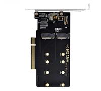 Chenyang Dual 2X NVME M.2 AHCI a PCIE Express 3.0 Gen3 X8 X16 Raid Card VROC Raid0 Hyper Adapter (solo soporta placas base con canales PCI-E desmontables)