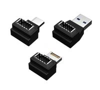 chenyang Juego de 3 piezas Adaptador USB para panel frontal USB 3.1/USB 3.0/USB C a USB 3.1 Type-E Conector para panel frontal Placa base Adaptador