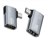 chenyang Lot de 2 adaptadores micro USB a USB 2.0 OTG en ángulo de 90 grados con alimentación USB para teléfono y tableta, CY-U2-009-LE+RI