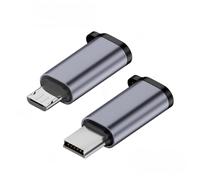 CHENYANG Lot de 2 adaptadores USB 2.0 Micro USB/Mini USB macho a USB C hembra 480 Mbps transferencia de datos 12 W 5 V 2,4 A