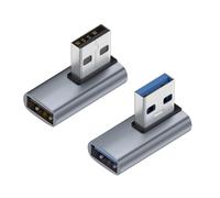 chenyang Lot de 2 adaptadores USB 3.0/3.1 tipo A macho a hembra en ángulo de 90 grados USB 3.0/3.1