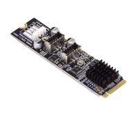 ChenYang M.2 NVME NGFF M-Key 1 a 2 USB 3.1 Tipo-E Conector en el Panel Frontal Adaptador de Extensión de la cabecera para la placa base