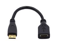 chenyang Micro & Mini HDMI macho a HDMI 1.4 hembra Ultra-HD adaptador 4K @60hz 4K cable de extensión 90 grados en ángulo recto (extensión mini-HDMI)