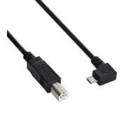 Chenyang Micro USB al cable de impresora, micro USB OTG 90 grados derecho en ángulo al cable de disco duro de la impresora USB Tipo B de 30cm