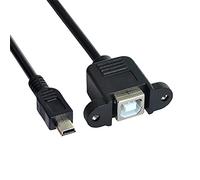 ChenYang Mini USB 5 pines macho a USB B hembra tipo cable de montaje en panel 20 cm con tornillos