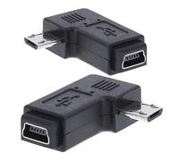 chenyang Mini USB a Micro USB Sync Potencia de 90 grados Adaptador de conector en ángulo recto 2Pcs/Set