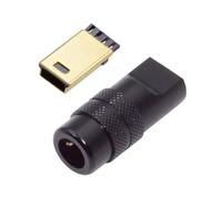 chenyang Mini USB DIY Conector, Aleación de Aluminio Mini USB 2.0 5 Pin Conector Reparación de Conexión Adaptador de Repuesto de Soldadura para Cable con Diámetro Exterior 4.0 - 6.0 mm