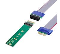 Chenyang NVME AHCI NGFF M-Key SSD a PCI-E 3.0 1x x1 adaptador vertical con PCI-E x1 macho a hembra cable de extensión