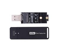 chenyang NVMe M.2 SSD Enclosure - Caja externa para SSD NVMe M.2 2242/2230 mm - USB 3.1 Gen2 10 Gbps - Aleación de aluminio - Negro