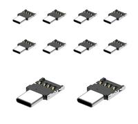 chenyang Pack de 10 Adaptadores USB Tipo-C OTG USB C Macho a USB 2.0 Hembra Ultra Mini Adaptador a Tipo C de Conexión