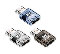 chenyang Pack de 3 adaptadores de extensión HDMI 2.1 UHD 8K transparentes, azul/negro/blanco