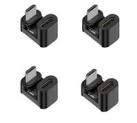 chenyang Pack de 4 adaptadores USB C a Micro USB, Micro USB macho a USB C hembra de 180 grados hacia arriba, adaptador de conexión convertidor compatible con sincronización de datos de carga