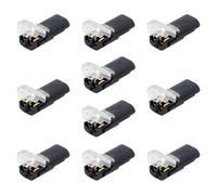 chenyang Paquete de 10 adaptadores sin soldadura de doble cable, cable sin herramientas, adaptador de terminal de extensión rápida para tira LED de 18-22 AWG