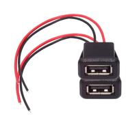 chenyang Paquete de 2 cables abiertos de 2 pines a USB 2.0 hembra CC 5 V 3 A, adaptador de cable de conversión de puerto de carga