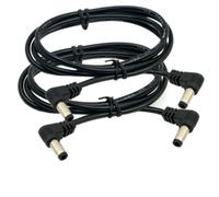 Chenyang Paquete de 2 Cargador Cable de Carga Macho de 5,5 x 2,1/2,5 mm a Macho de 5,5 x 2,1/2,5 mm, Conector de Barril de Alimentación de 24 AWG, 0,6 m