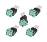 chenyang Paquete de 5 conectores de carga USB C de 2 pines sin soldadura 5V3A para banco de energía, teléfono, juguete