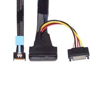 chenyang PCI-E 5.0 MCIO 4X 38Pin SFF-TA-1016 a U.2 SFF-8639 Cable con alimentación SATA 0,5 m