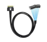 chenyang SlimSAS Host/RAID a SATA, Slim SAS 4.0 SFF-8654 8i 74Pin 1 a 8 SATA 7Pin Raid Controller/HDD Cable 0.5M