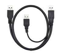 ChenYang súper velocidad USB 3.0 power Y cable dos A macho a USB macho para disco duro externo