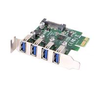 Xiwai - Adaptador de tarjeta de expansión PCI-E a USB 3.0 HUB PCI Express de perfil bajo de 4 puertos para placa base