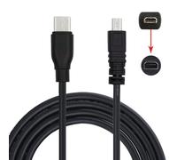 chenyang UC-E6 - Cable USB C a Mini 8 Pines de Carga y Transferencia de Datos para COOLPIX D5200 D3200 D7200 S2500 S2600 4,92 FT/1,5M