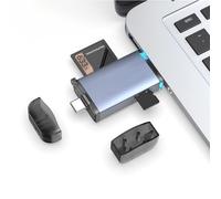 ChenYang UHS-II 4.O lector de tarjetas SD/TF, 2 en 1 USB A/C lector de tarjetas de memoria de alta velocidad para SDHC/SDXC/Micro SD/Micro SDHC/Micro SDXC