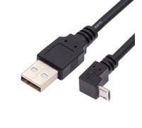 Chenyang USB 2.0 a micro USB 90 grados Cable de extensión de carga de datos de ángulo hacia abajo 0.3m