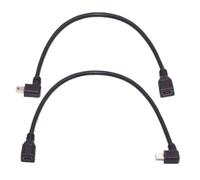 chenyang USB 2.0 Mini USB 5Pin Macho a Hembra Adaptador de Cable de extensión de Datos en ángulo de 90 Grados 2Pcs/Set