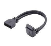 chenyang USB 3.0 20 Pin 19Pin Motherboard 90 grados Abgleed Extension Cable 5 Gbps