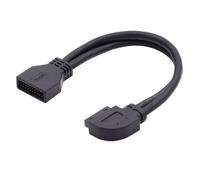 chenyang USB 3.0 20Pin 19Pin Placa Base Cable de extensión en ángulo Recto de 90 Grados 5Gbps