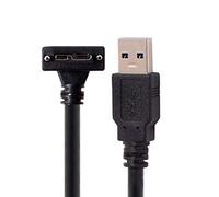 chenyang USB 3.0 a Micro USB 3.0 B Cable de datos en ángulo hacia abajo de 90 grados con montaje de tornillo para cámara industrial 3.0M