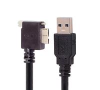 chenyang USB 3.0 a Micro USB 3.0 B Cable de datos en ángulo recto de 90 grados con montaje de tornillo para cámara industrial 5.0M