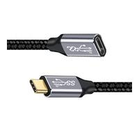 chenyang USB C Cable USB 3.1 Tipo C Cable de datos de extensión macho a hembra 10 Gbps 100W 0.2M
