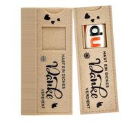 CHENYU 20 Piezas Regalo de Fieltro para Chocolate con Agradecimientos Embalaje de Fieltro para Chocolates Caja de Regalo para Chocolate para Familiares Amigos Sin Chocolates（Caqui）