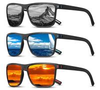 CHENYUOUYANG 3 lentes de sol para correr para hombre, lentes de sol para hombre, protección UV, ligeros, clásicos, vintage, para conducir, pesca, ciclismo, deportes, playa de arena