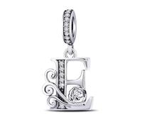 ChenYuTe - Adecuado para charms de letras de pulsera Pandora, colgantes de rosas charms. Un regalo de joyería perfecto para ti misma, mamá, hija o mejor amiga