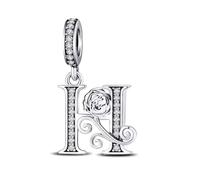 ChenYuTe - Adecuado para charms de letras de pulsera Pandora, colgantes de rosas charms. Un regalo de joyería perfecto para ti misma, mamá, hija o mejor amiga