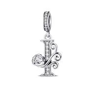 ChenYuTe Charmes de Letras A-Z - Cuentas de Rosas Románticas, Compatibles con Pulseras y Collares Europeos. El Regalo de Joyería Perfecto para Una Misma, Mamá, Hija o Mejor Amiga