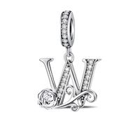 ChenYuTe Charmes de Letras A-Z - Cuentas de Rosas Románticas, Compatibles con Pulseras y Collares Europeos. El Regalo de Joyería Perfecto para Una Misma, Mamá, Hija o Mejor Amiga