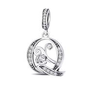 ChenYuTe Charmes de Letras A-Z - Cuentas de Rosas Románticas, Compatibles con Pulseras y Collares Europeos. El Regalo de Joyería Perfecto para Una Misma, Mamá, Hija o Mejor Amiga