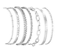 ChenYuTe Pulsera ajustable para mujer, juego de pulseras de cadena, un regalo de joyería sencillo y delicado para ella, ¡apto para llevar a diario!