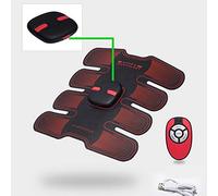 Chenzinan Remoto inalámbrico estimulador muscular abdominal de control de carga inteligente cubierta Fitness Equipment etiquetas del vientre (Color : Red)