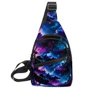 CHENZZZZ Stars Nebula - Mochila bandolera ajustable para viajes, senderismo, Multicolor 09, 11.8x7x1.5in/30x18x4cm
