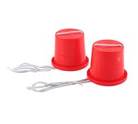 CHEOTIME 1 par de zancos de Cubo de plástico para Caminar, Juguete Paso a Paso, Cubo de Equilibrio, Taza, zancos, Zapatos, Juguete Interactivo para Caminar para el Equilibrio, (Roja)