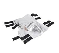 Cheotime 1 par Muelas de rodilla de soldadura, protección de las piernas aisladas de aluminio al aluminio con recubrimiento de PVC para trabajo de alta temperatura como soldadura