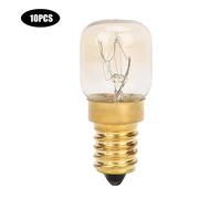 CHEOTIME 10 Piezas E14 Base latón Horno microondas LED luz microondas 220-240 V cálido 2700 K 15 W/25 W LED electrodoméstico Bombilla sobre Estufa Pieza de Repuesto (15W)