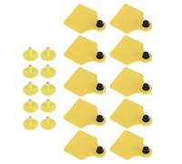 CHEOTIME 10Pcs Livestock Ear Tag , 860 960MHz UHF TPU, U9 Chip Animal ID Tag for Cattle IS0180006C Protocol, 1-6m Read Range, Farm Management
