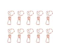 CHEOTIME 10Pcs Table Card Clips, Reusable Metal Table Number Holders and Place Card Holders with 2.76 Inch Height for Wedding Event Party (Rose Gold)