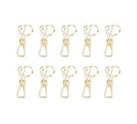 CHEOTIME 10Pcs Table Card Clips, Reusable Metal Table Number Holders and Place Card Holders with 2.76 Inch Height for Wedding Event Party (Gold)
